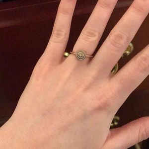 Pandora Rose Gold Elegant Sparkle Ring 